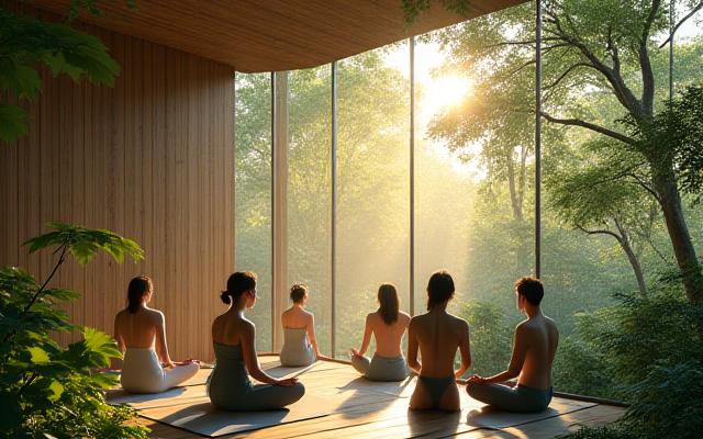 강원도 숲속 요가원 명상 공간